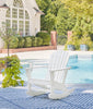 Bask Outdoor Patio Rocking Chair - High Density Plastic, UV & Weather Resistant - White | Fauteuil berçant Bask pour la terrasse à l’extérieur, plastique haute densité, résistant aux rayons UV et aux intempéries - blanc