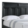 Casa Panel Bed with Headboard & Frame, Wood, Black - Queen Size | Lit à panneaux Casa en bois avec tête de lit et cadre de lit, noir - format grand lit