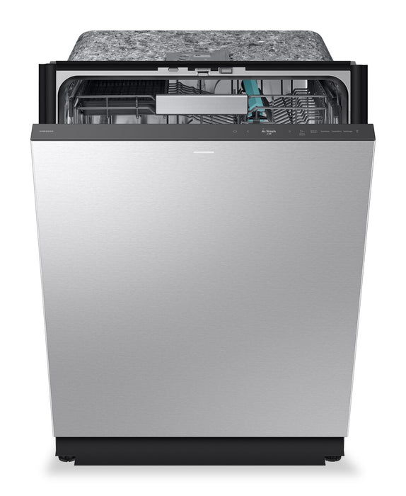 Samsung 24\" 38 dBA Top-Control Dishwasher with AI Wash and Third Rack - Stainless Steel - DW90F89P0USRAA