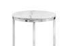 Sampson 20" Modern Round Marble End Table - White | Table de bout ronde moderne Sampson en marbre de 20 po - blanc