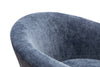Ethan 31" Linen-Look Fabric Tub-Style Accent Chair with Wood Legs – Navy   | Fauteuil d’appoint Ethan de style gondole de 31 po en tissu d’apparence lin avec pattes en bois - bleu marine