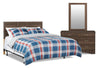Aida 3pc Bedroom Set with Headboard, Dresser & Mirror, Made in Canada, Brown - Queen Size | Ensemble de chambre à coucher Aida 3 pièces fabriqué au Canada avec tête de lit, commode et miroir, brun - format grand lit