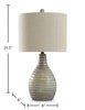 Atlas 26” Greige Polyresin Table Lamp | Lampe de table Atlas de 26 po en polyrésine grège