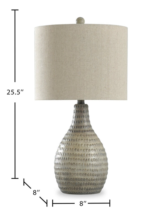 Atlas 26” Greige Polyresin Table Lamp