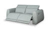 Gianna 76" Genuine Leather Power Reclining Sofa with Power Headrests and USB Ports - Spa Blue | Sofa à inclinaison électrique Gianna de 76 po en cuir véritable avec appuie-têtes électriques et ports USB - bleu spa