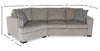 Made in Canada Legend 2-Piece Left-Facing Chenille Fabric Cuddler Sleeper Sectional - Platinum Beige | Sofa-lit sectionnel enveloppant de gauche Legend 2 pièces fabriqué au Canada en tissu de chenille - beige platine
