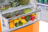 Unique Classic Retro 28" 17 Cu Ft. Bottom Mount Refrigerator - Orange - UNQ-455L O AC | Réfrigérateur Classic Rétro d’Unique de 28 po et de 17 pi3 à congélateur inférieur - orange - UNQ-455L O AC
