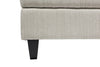 Made in Canada Nofia 44" Chenille Fabric Storage Ottoman with Wood Legs - Linen Beige | Pouf de rangement Nofia de 44 po fabriqué au Canada en tissu de chenille avec pattes en bois - beige lin