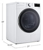 LG 7.8 Cu. Ft 6-Motion DirectDrive® Dryer with Heat Pump – White - DLHC3602W | Sécheuse LG de 7,8 pi3 avec technologie 6MotionMC, moteur DirectDriveMD et pompe à chaleur - blanche - DLHC3602W