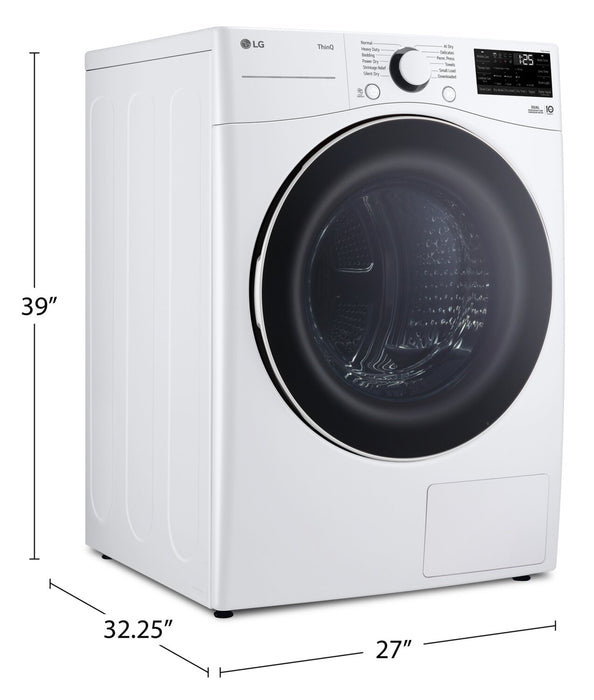 LG 7.8 Cu. Ft 6-Motion DirectDrive® Dryer with Heat Pump – White - DLHC3602W