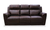 Vibe 85" Genuine Leather Massage Power Reclining Sofa with Immersive Audio and Power Headrests - Brown | Sofa de massage à inclinaison électrique Vibe de 85 po en cuir véritable avec son immersif et appuie-têtes électriques - brun