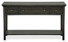 Hanson 50” Traditional Pine Sofa Table with Storage - Graphite | Table de salon traditionnelle Hanson de 50 po en pin - graphite