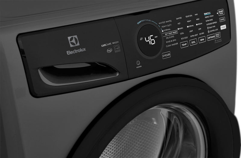 Electrolux 5.2 Cu. Ft. Front Load Perfect Steam™ Washer with LuxCare® Wash - Titanium - Stackable - ELFW7437AT