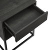 Fynn Bedside 1-Drawer Nightstand with Storage Shelf, 18"W x 25.75"H - Brown/Black | Table de nuit Fynn de 18 po (l) x 25,75 po (H) à 1 tiroir avec tablette de rangement - brune et noire