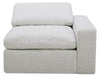 Sky Modular 5-Piece Fabric Power Reclining Sectional with Removable Feather Down Cushions - Nathan Wheat | Sofa sectionnel à inclinaison électrique modulaire Sky 5 pièces en tissu avec coussins amovibles en duvet et plumes - blé Nathan