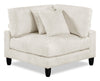 Lounge Modular 40" Chenille Fabric Corner Chair - Beige | Fauteuil en coin modulaire Lounge de 40 po en tissu chenille - beige