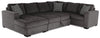Made in Canada Legend 4-Piece Left-Facing Chenille Fabric Sleeper Sectional with Storage Chaise - Pewter Brown | Sofa-lit sectionnel de gauche Legend 4 pièces fabriqué au Canada en tissu de chenille avec fauteuil long de rangement - brun étain