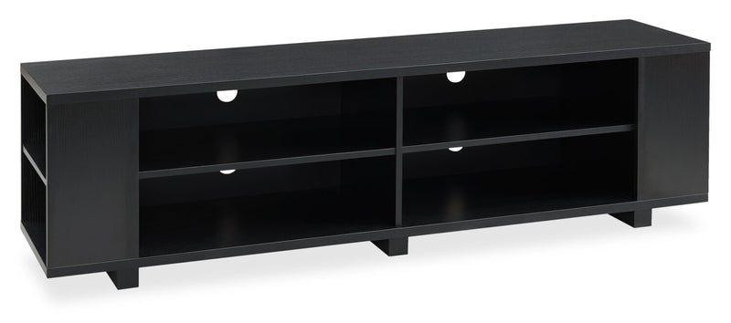 Duke 62” TV Stand with Shelves and Cable Management for TVs up to 70” - Black