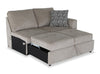 Made in Canada Legend 2-Piece Left-Facing Chenille Fabric Cuddler Sleeper Sectional - Platinum Beige | Sofa-lit sectionnel enveloppant de gauche Legend 2 pièces fabriqué au Canada en tissu de chenille - beige platine
