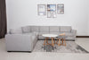 Vault 7-Piece Sectional with Five Storage Chairs and Storage USB Console - Grey | Sofa sectionnel Vault 7 pièces avec 5 fauteuils de rangement et console de rangement avec USB - gris