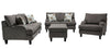 Made in Canada Nofia 36" Chenille Fabric Chair with Wood Legs - Charcoal Grey | Fauteuil Nofia de 36 po fabriqué au Canada en tissu de chenille avec pattes en bois - gris anthracite