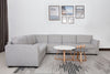 Vault 5-Piece Sectional with Pull-Out Loveseat and Storage Chairs - Grey | Sofa sectionnel Vault 5 pièces avec causeuse-lit et fauteuils de rangement - gris