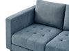 Metro 57" Fabric Loveseat with Tufted Seat Cushions and Reversible Back Cushions - Denim Blue | Causeuse Metro de 57 po en tissu avec coussins de siège capitonnés et coussins de dossier réversibles - bleu denim