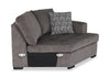 Made in Canada Legend 2-Piece Right-Facing Chenille Fabric Cuddler Sleeper Sectional - Pewter Brown | Sofa-lit sectionnel enveloppant de droite Legend 2 pièces fabriqué au Canada en tissu de chenille - brun étain