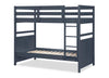 Quinn Bunk Bed with Ladder & Guard Rail for Kids, Blue - Twin/Twin | Lits superposés Quinn pour enfants avec échelle et garde-corps, bleus - simple et simple