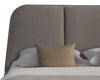 Mave Upholstered Platform Bed in Grey Velvet Fabric - Queen Size | Lit plateforme rembourré Mave en tissu de velours gris - format grand lit