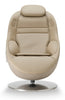 LG 29.6" Leather-Look Fabric Reclining Massage Chair with Matching Ottoman - Brown | Fauteuil de massage inclinable LG de 29,6 po en tissu d’apparence cuir avec pouf assorti - brun