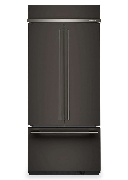 KitchenAid 36\" 20.8 Cu. Ft. French Door Bottom Mount Refrigerator - Black Ore - KBFN536SBE