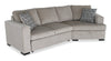 Made in Canada Legend 2-Piece Right-Facing Chenille Fabric Cuddler Sleeper Sectional - Platinum Beige | Sofa-lit sectionnel enveloppant de droite Legend 2 pièces fabriqué au Canada en tissu de chenille - beige platine