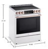 LG Studio 6.3 Cu. Ft. InstaView® Induction Range with Air Fry and Air Sous Vide - Essence White - LSIS6338NE | Cuisinière à induction LG Studio de 6,3 pi3 avec hublot InstaViewMD, friture à air et Air Sous Vide - essence blanche - LSIS6338NE