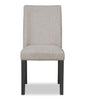 Emery 5pc Dining Set with Table & 4 Chairs, Wood, 72-96"W Extension - Black & Grey | Ensemble de salle à manger Emery 5 pièces en bois avec table, rallonge, 72 po à 96 po (L) et 4 chaises - noir et gris