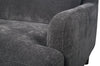 Jorja 3-Piece Chenille Fabric Sectional with Wood Legs and Accent Pillows - Granite Grey | Sofa sectionnel Jorja 3 pièces en tissu de chenille avec pattes en bois et coussins décoratifs - gris granite