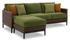 Tofino Outdoor Patio Sofa - Resin Wicker, UV & Weather Resistant - Green/Brown/Black | Sofa Tofino pour la terrasse à l’extérieur - osier en résine, résistant aux rayons UV et aux intempéries - vert, brun et noir