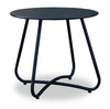 Sicily 3-Piece Outdoor Patio Conversation Set with 2 Chairs & Round Metal End Table - Resin Wicker, UV & Weather Resistant - Natural/Black | Ensemble de conversation Sicily 3 pièces pour la terrasse à l’extérieur avec 2 fauteuils et table