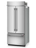 KitchenAid 36" 20.8 Cu. Ft. French Door Bottom Mount Refrigerator - Stainless Steel - KBFN536SPS | Réfrigérateur KitchenAid de 20,8 pi3 et de 36 po à portes françaises à congélateur inférieur - acier inoxydable - KBFN536SPS