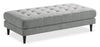 Metro 63" Fabric Ottoman with Tufted Cushion - Grey | Pouf Metro de 63 po en tissu avec coussin capitonné - gris