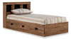 Driftwood Mates Bed 6pc Set with Storage Headboard, Dresser, Mirror & Nightstand, Brown - Full Size | Ensemble lit matelot Driftwood 6 pièces avec tête de lit de rangement, commode, miroir et table de nuit, brun - format lit double