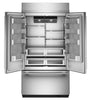 KitchenAid 42" 24.2 Cu. Ft. French Door Bottom Mount Refrigerator - Stainless Steel - KBFN542SPS | Réfrigérateur KitchenAid de 24,2 pi³ et de 42 po à portes françaises à congélateur inférieur - acier inoxydable  - KBFN542SPS