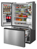 Midea 36" 26.5 Cu. Ft. French Door Refrigerator with AutoFill Pitcher and Dual Ice Maker - MRF27I6BST | Réfrigérateur Midea de 26,5 pi3 et de 36 po à portes françaises avec pichet à remplissage automatique et machine à glaçons double - MRF27I6BST