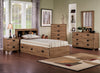 Driftwood Mates Bed 6pc Set with Storage Headboard, Dresser, Mirror & Nightstand, Brown - Twin Size | Ensemble lit matelot Driftwood 6 pièces avec tête de lit de rangement, commode, miroir et table de nui, brun - format lit simple