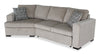 Made in Canada Legend 2-Piece Left-Facing Chenille Fabric Cuddler Sleeper Sectional - Platinum Beige | Sofa-lit sectionnel enveloppant de gauche Legend 2 pièces fabriqué au Canada en tissu de chenille - beige platine