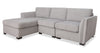 Vault 3-Piece Left-Facing Sectional with Storage Chaise and Two Storage Chairs - Grey | Sofa sectionnel de gauche Vault 3 pièces avec fauteuil long de rangement et 2 fauteuils de rangement - gris