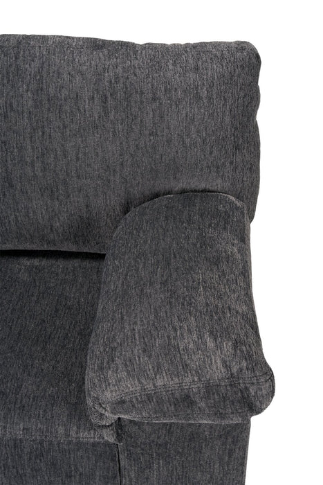 Made in Canada Morgan 2-Piece Left-Facing Chenille Fabric Sectional with Accent Pillows - Grey