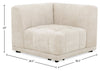 Kort & Co. Oaklyn Modular 38.5" Fabric Corner Chair with Tufted Seat Cushion – Beige | Fauteuil en coin modulaire Oaklyn Kort & Co. de 38,5 po en tissu avec coussin de siège capitonné - beige