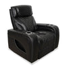 Elite 38" Genuine Leather Massage Power Reclining Chair with Immersive Audio and Power Headrest - Black | Fauteuil de massage à inclinaison électrique Elite de 38 po en cuir véritable avec son immersif et appuie-tête électrique - noir
