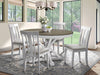 Brook Dining Chair with Polyester Fabric - White/Grey | Chaise de salle à manger Brook en tissu de polyester - blanche et grise